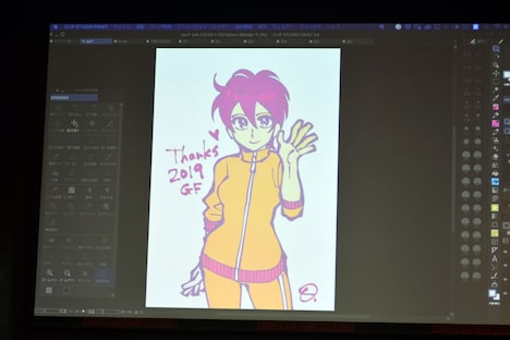 CLIP STUDIO PAINTの「グラデーションマップ」で塗られた「少女ファイト」の大石練。