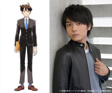 左から下田のキャラクタービジュアル、榎木淳弥。