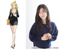 左から上田のキャラクタービジュアル、原由実。