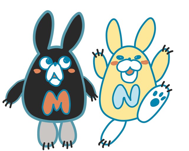 羽海野チカが描き下ろした「ノイタミナ」15周年記念の公式キャラクター・ミナとノイタン。 (c)羽海野チカ・フジテレビジョン