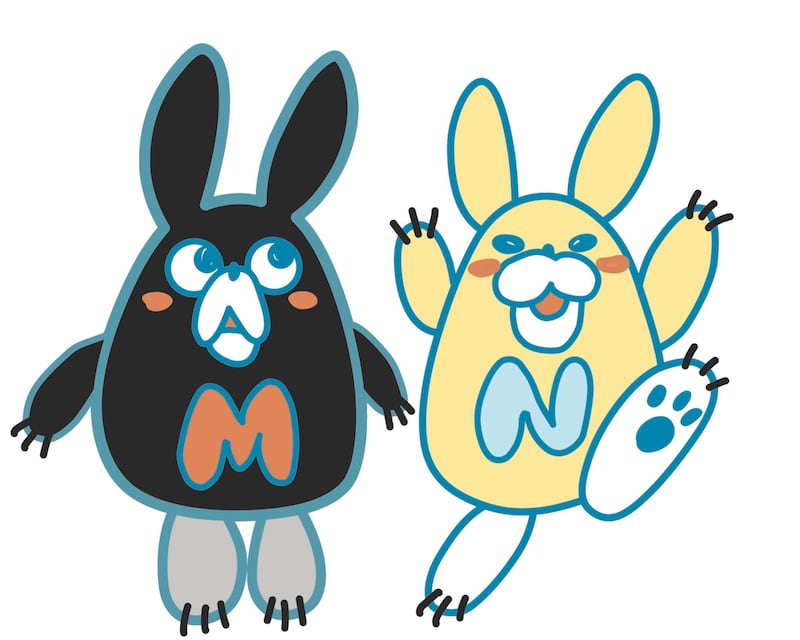 羽海野チカが描き下ろした「ノイタミナ」15周年記念の公式キャラクター・ミナとノイタン。 (c)羽海野チカ・フジテレビジョン