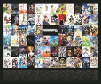 「ノイタミナ」放送作品70作のキービジュアルを集めた“集合ビジュアル”。