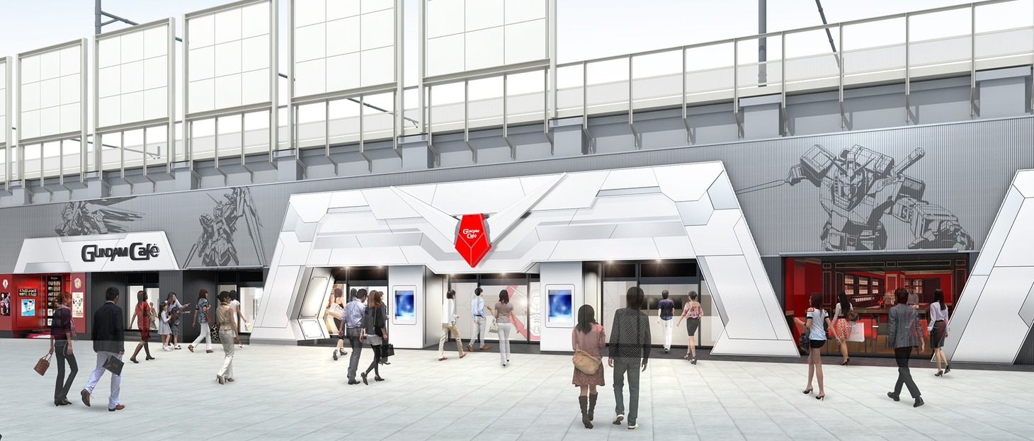 GUNDAM Cafe TOKYO BRAND COREの全景イメージ。