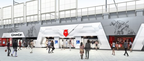 GUNDAM Cafe TOKYO BRAND COREの全景イメージ。