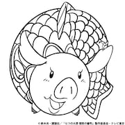 「ホーク塗り絵コンテスト」のイラスト。