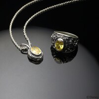 サバナクローの「カレッジネックレス」と「カレッジリング」。