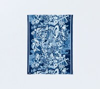 「日に流れて橋に行く」のオリジナル手ぬぐい。