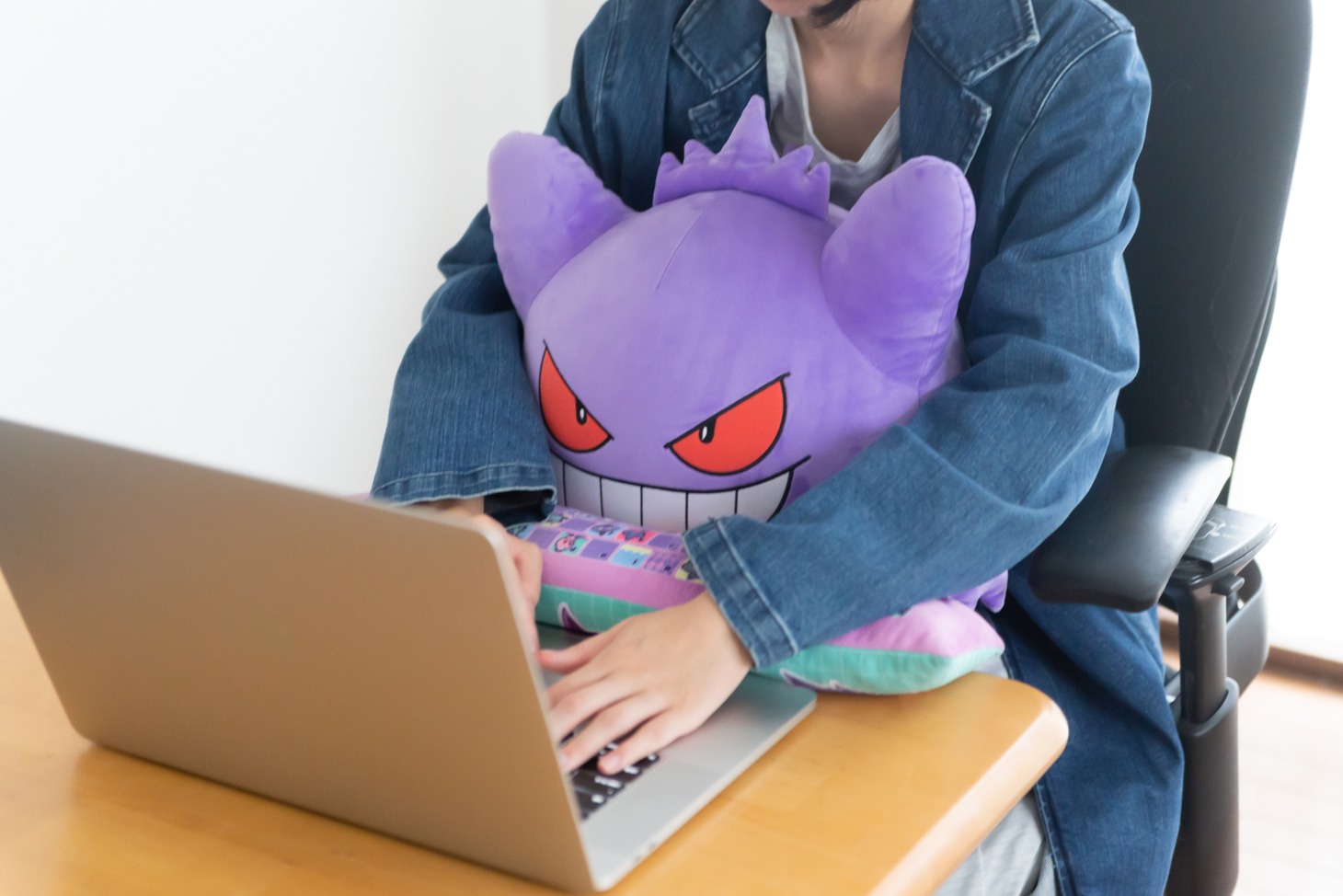 「ポケットモンスターPCクッション ゲンガー」使用イメージ