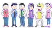 「おそ松さん」第3期の新衣装“スタジャン”着用した6つ子の全身ショット公開