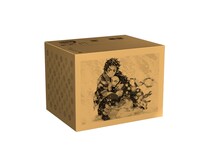 「鬼滅の刃」仕様のダンボール。