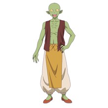 やしき手下ゴブリン（CV：高橋伸也）。精霊族の魔物。はりとげマジロたちとつるんでいる。自分のことを“一般人オブ一般人”と思っており、城内でも問題行動は見られない。ただ服を脱ぐとテンションが上がってしまい、たびたび不思議な行動に出ている。