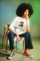 「ボックスロゴカットソーワンピース」着用イメージ