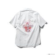 「STRICT-G『機動戦士ガンダムUC』 OVA10 周年記念 半袖ボタンダウンシャツ」ユニコーンガンダム柄