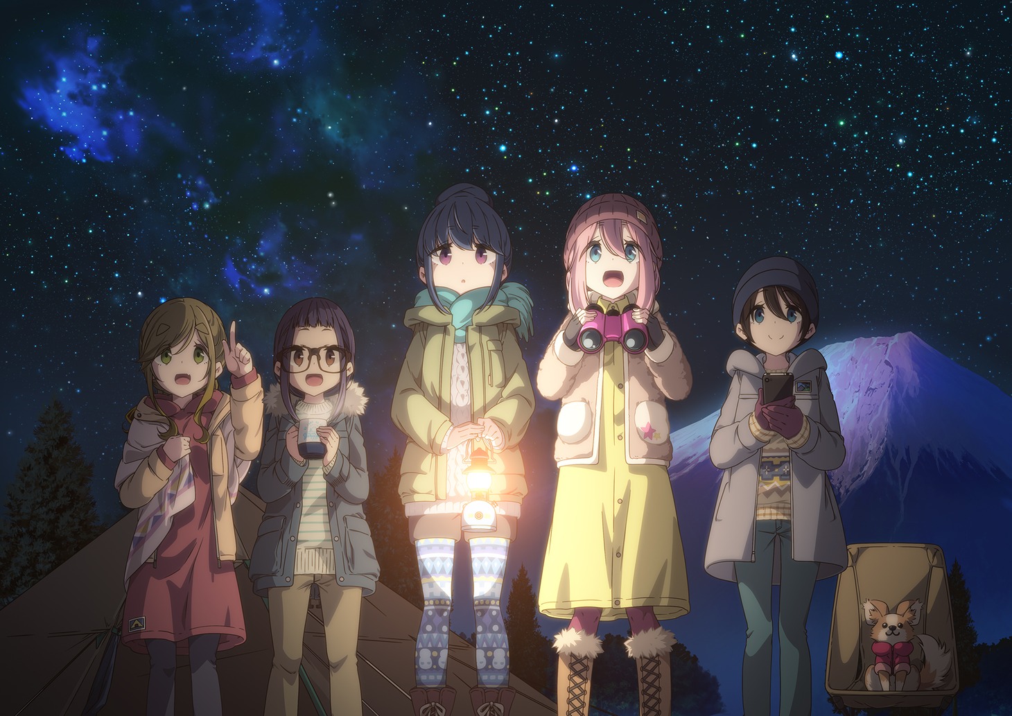 「ゆるキャン△ POP UP SHOP ～STARRY SKY CAMP～」の描き下ろしイラスト。