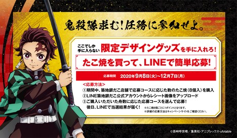 限定コラボグッズの応募方法。