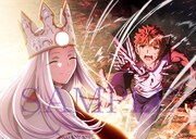 「ufotable描き下ろしクリアポスターファイルII」の「奇蹟の果て」。