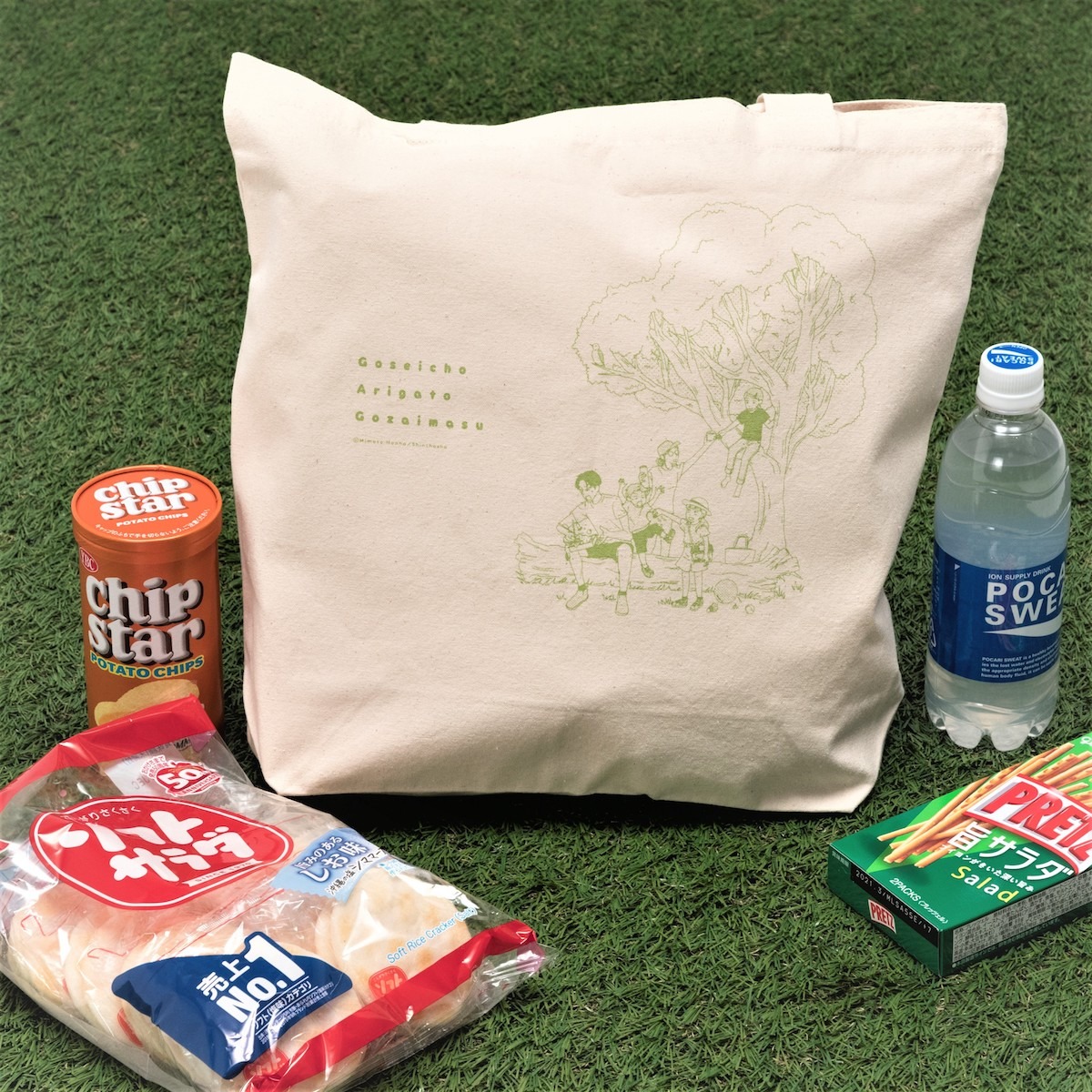 「『ご成長ありがとうございます～三本家ダイアリー～』おでかけマイバッグ」イメージ