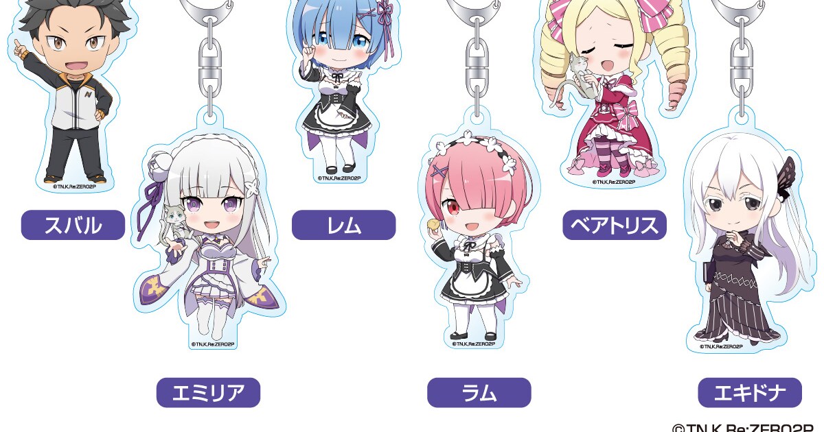 リゼロ」スバルたち6人のねんどろいどイラスト使ったグッズ、ローソン 