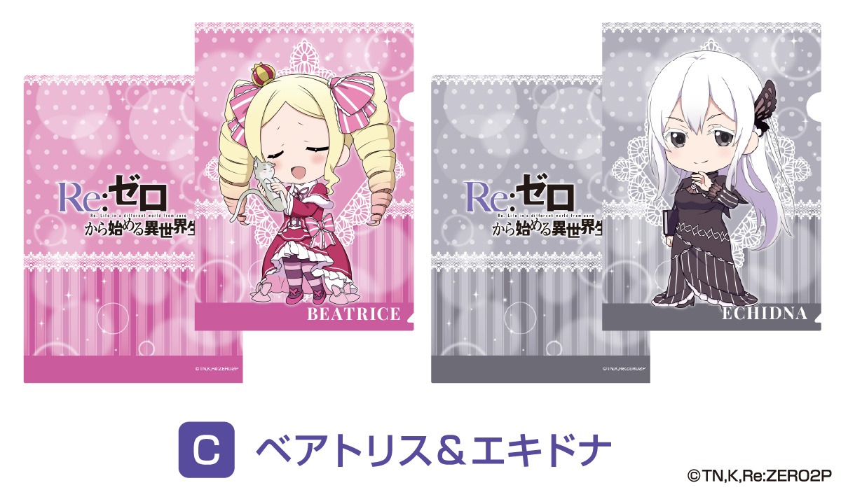 「Re:ゼロから始める異世界生活 ねんどろいどぷらす クリアファイル2枚セット C」