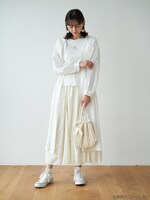 「おジャ魔女どれみ メローテレコプルオーバー」ハナモデル着用イメージ。