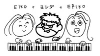 FROGMANが描き下ろしたEIKO+ERIKOのイラスト。