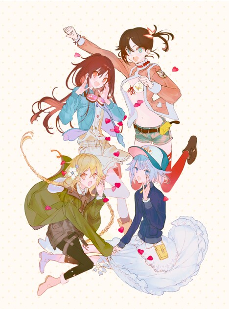 「ローリング☆ガールズ」Blu-ray BOXに使われる描き下ろしイラスト。