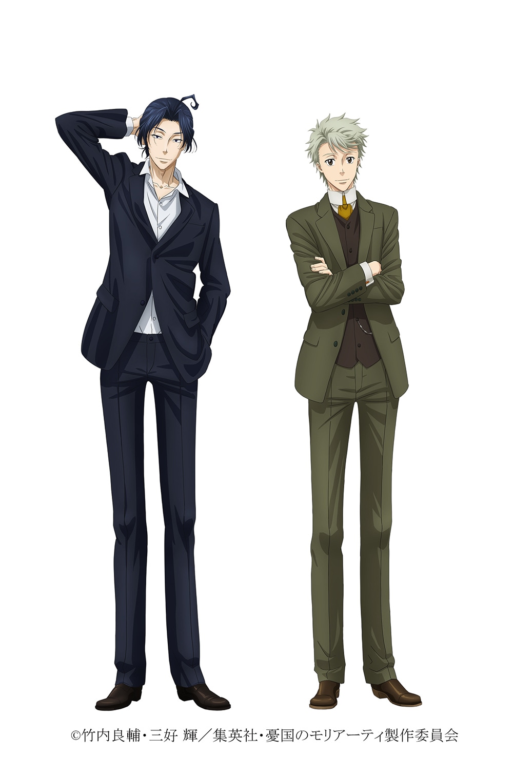 左からシャーロック・ホームズ（CV：古川慎）、ジョン・H・ワトソン（CV：小野友樹）。
