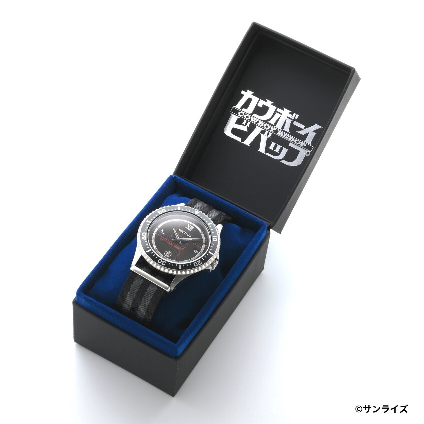 「カウボーイビバップ × SEIKO COLLABORATION2020」と特製ボックス。