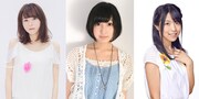 左から水瀬いのり、佐倉綾音、大西沙織。