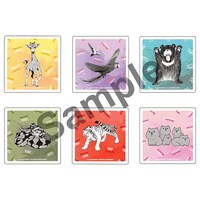 全6種の「ノースサファリサッポロ×マンガ家コラボ」ストーンコースター。