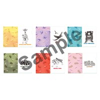 全2種の「ノースサファリサッポロ×マンガ家コラボ」クリアファイルセット。