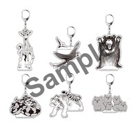 全6種の「ノースサファリサッポロ×マンガ家コラボ」アクリルキーホルダー。