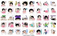 LINEスタンプ「うちの妻ってどうでしょう？」のサンプル。