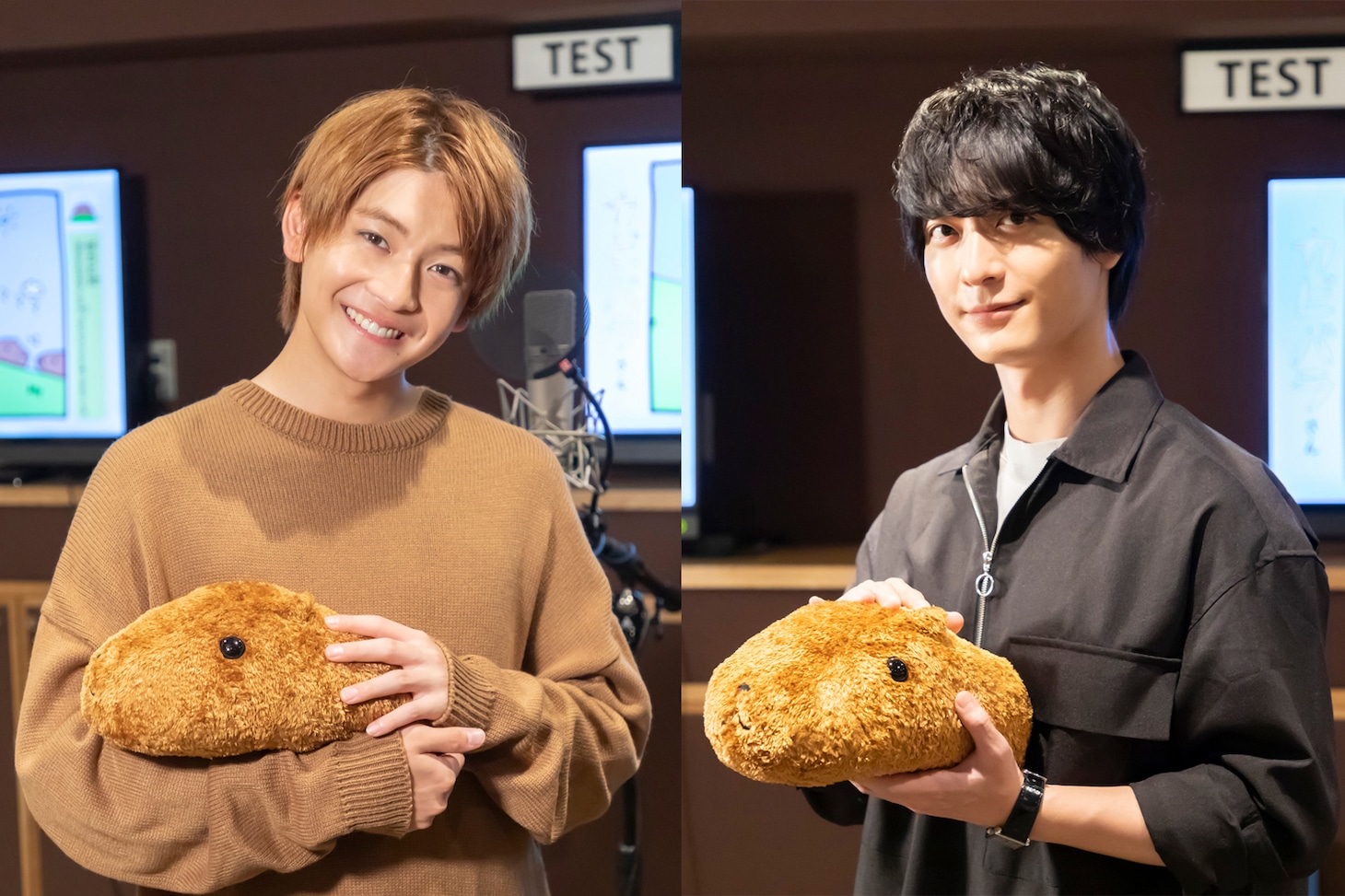 左から高橋文哉、梅原裕一郎。