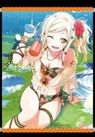 コミック付属のタペストリー用に描き下ろされた宮下愛。