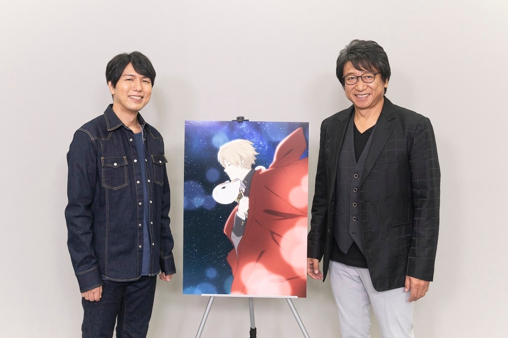 Web特番「夏目友人帳 ～再会のたより～」の様子。左から神谷浩史、井上和彦。