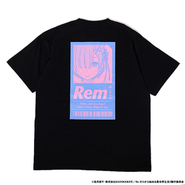 レムのTシャツの背面。
