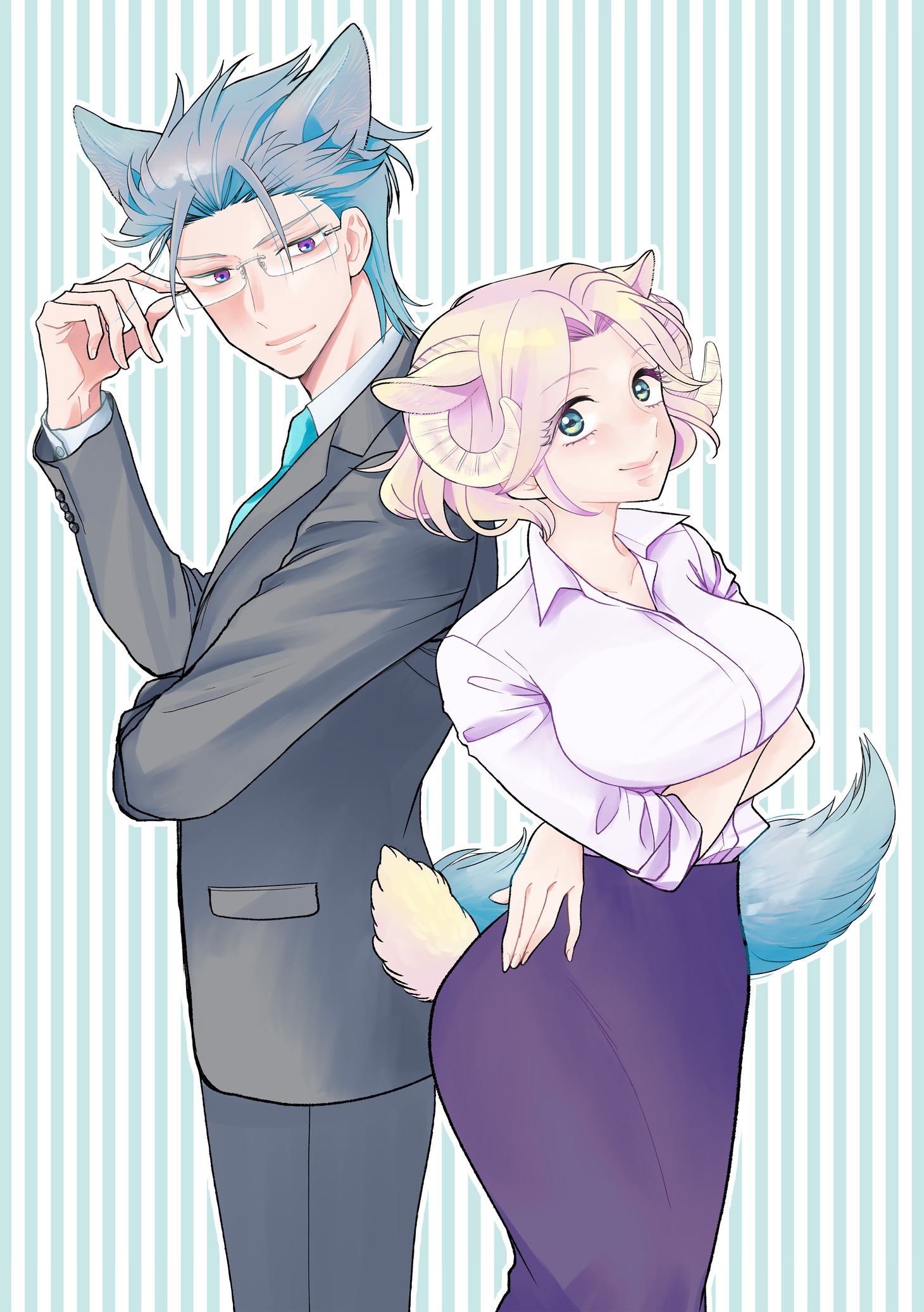 「オオカミ部下くんとヒツジ上司さん」イラスト (c)清水しの／新潮社