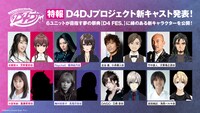 D4DJプロジェクトの新キャスト一覧。