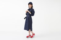 ドイツモデルのワンピースの着用イメージ。