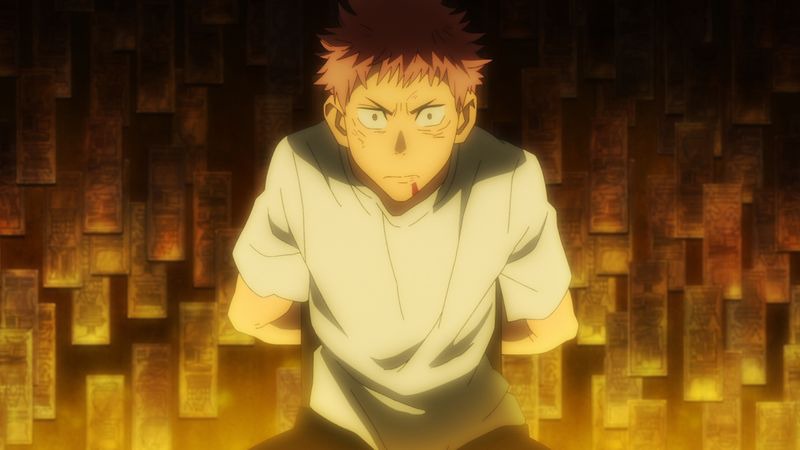 TVアニメ「呪術廻戦」第1話の場面カット。