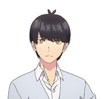 上杉風太郎（CV：松岡禎丞）。学年トップの秀才。家が貧乏な高校2年生。家の借金返済のため五つ子の家庭教師になったが、毎度手を焼かされている。