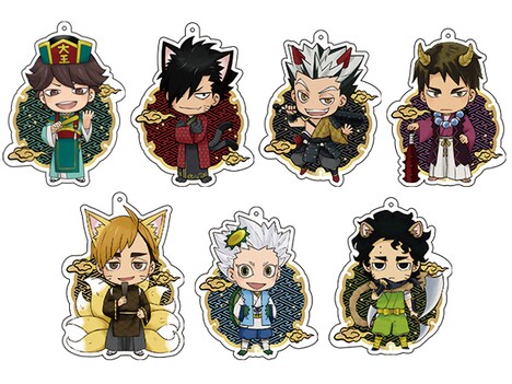 「引き当てろ！火の球提灯くじ」B賞のアクリルストラップ。