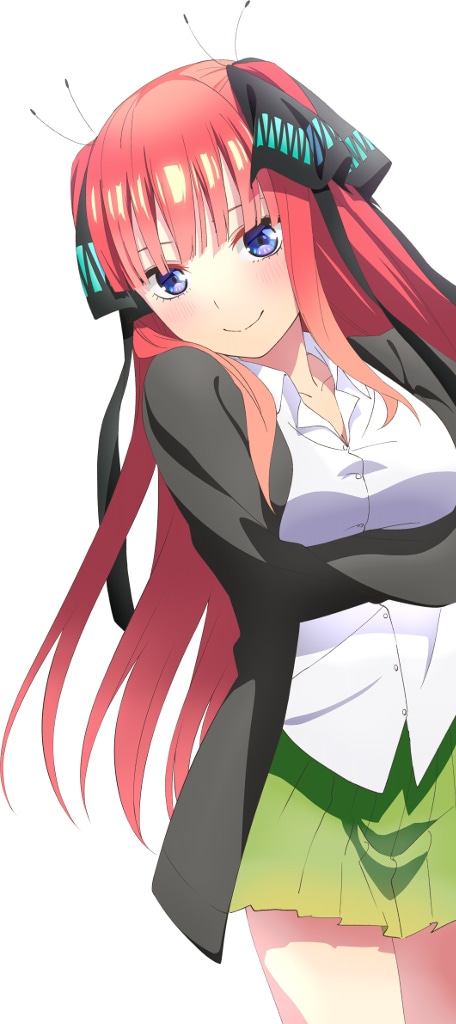 中野二乃（CV：竹達彩奈）。5つ子の次女。強気な言動でケンカをすることもあるが、姉妹思いの女の子。抜群の女子力で料理が得意。好きな相手には一直線なタイプ。