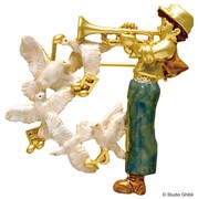 「天空の城ラピュタ ブローチ パズーと幸せの白い鳩」