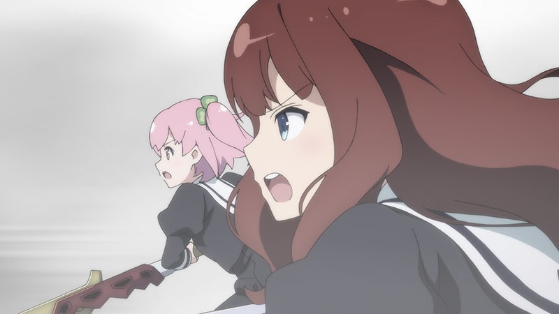 TVアニメ「アサルトリリィ BOUQUET」第1話の場面カット。