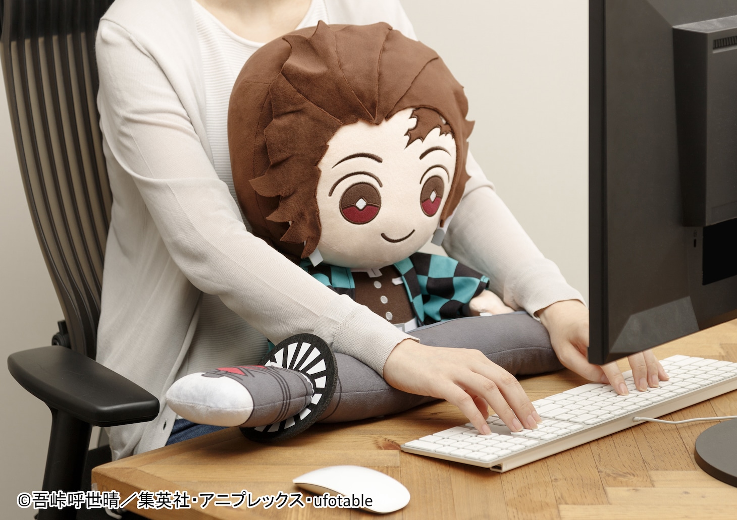 PCクッションの使用例。