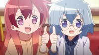 アニメ「まえせつ！」第1話の場面カット。