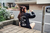 「らんま1/2 猫飯店ロングスリーブTシャツ」着用イメージ
