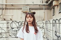 「らんま1/2 猫飯店Tシャツ」着用イメージ